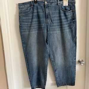 Terra & Sky high waisted cropped mom jeans Size 24